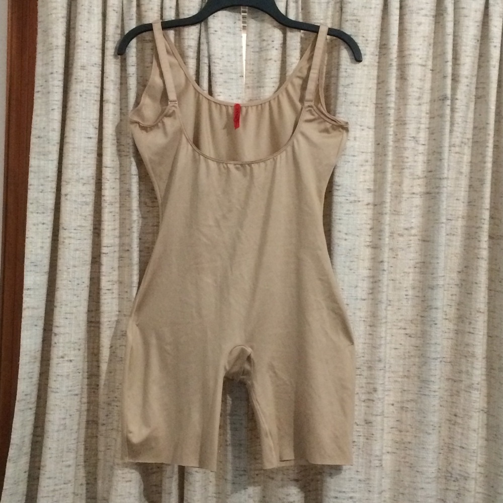 SPANX Slimplicity Open Bust Mid-Thigh Bodysuit Shapewear
